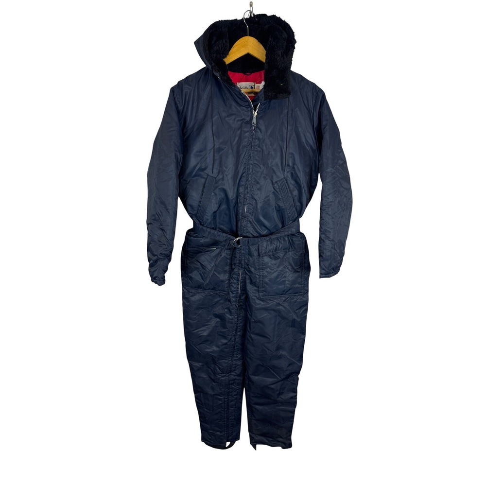 Vintage Simpsons Sears Sports Centre Navy Blue Hooded Snow Suit Women 18 Canada